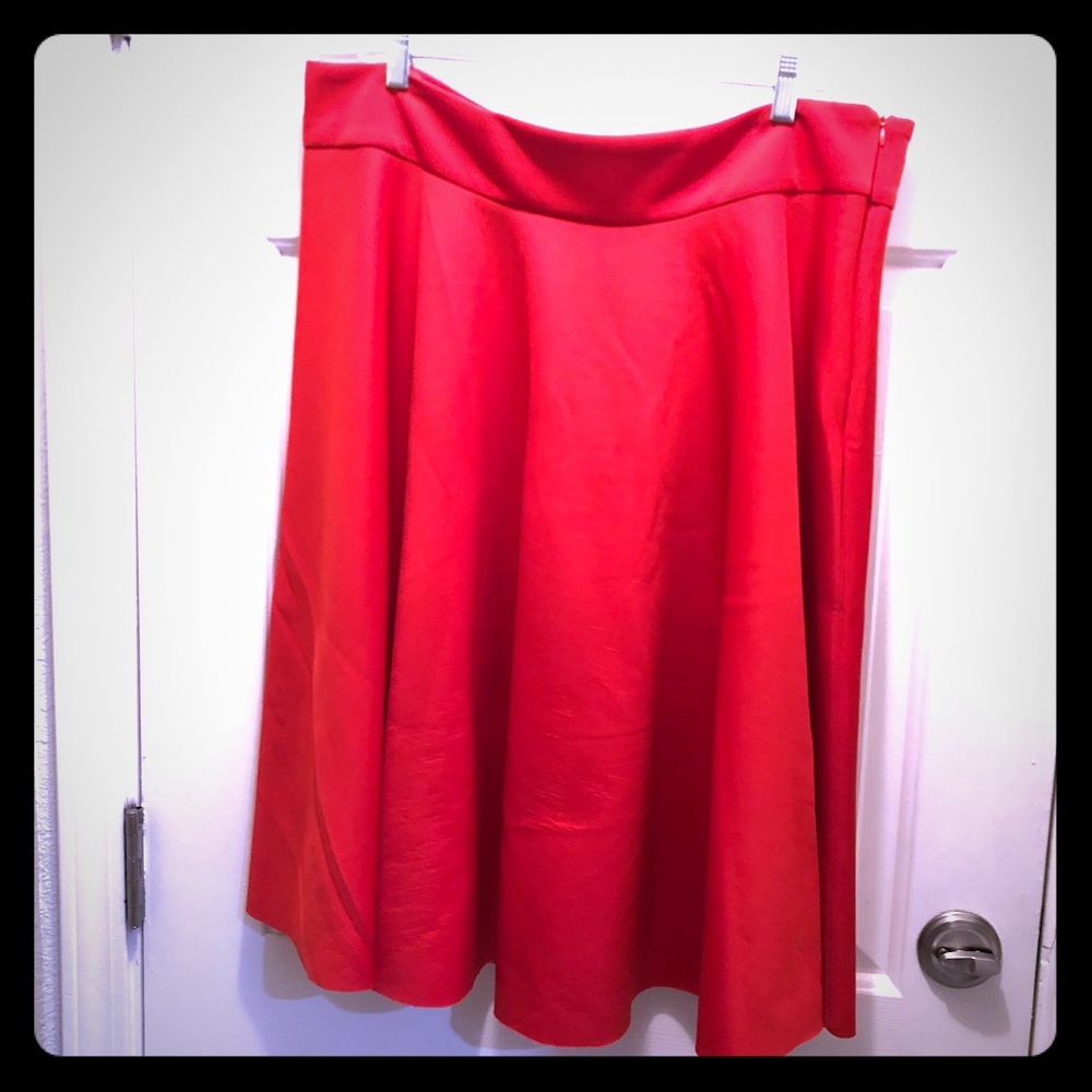 Red A Line Skirt